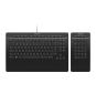 3Dconnexion Keyboard Pro with Numpad teclado Oficina USB + RF Wireless + Bluetooth QWERTY Internacional de EE.UU. Negro