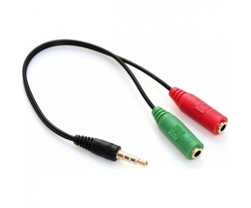 3GO CA107 cable de audio 0,15 m 3,5mm 2 x 3.5mm Negro, Oro, Verde, Rojo