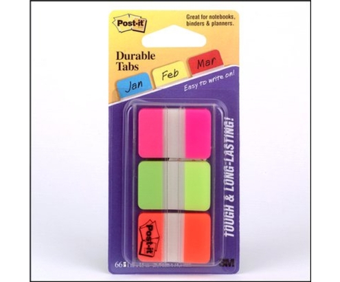 3M 686-PGO lengüeta de índice Separador en blanco con pestaña Verde, Naranja, Rosa