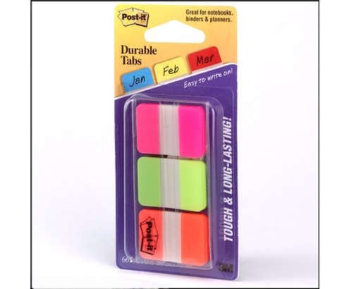 3M 686-PGO lengüeta de índice Separador en blanco con pestaña Verde, Naranja, Rosa