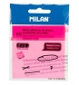 50 NOTAS ADHESIVAS REMOVIBLES MILÍN TRANSLÍšCIDAS ROSA FLUO 411260850