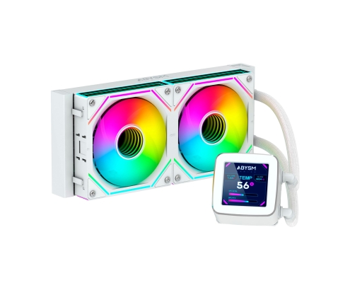 ABYSM AB324012 sistema de refrigeración para ordenador Procesador Sistema de refrigeración líquida todo en uno 12 cm Blanco 1 pieza(s)
