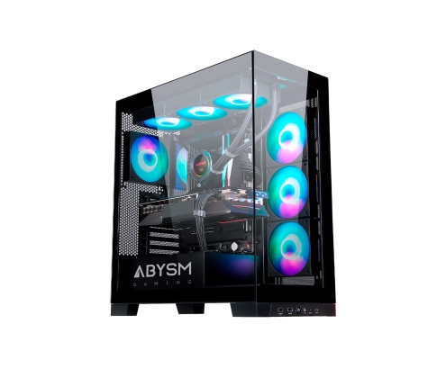 ABYSM Danube Sava H500 Black Escritorio Negro, Transparente