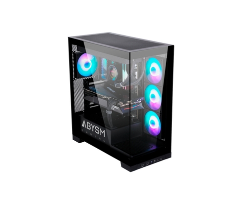 ABYSM Danube Sava H500 Black Escritorio Negro, Transparente