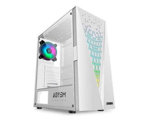 Abysm Gaming Danube Kolpa ARGB Caja PC ATX Cristal Templado USB 3.0 Blanco
