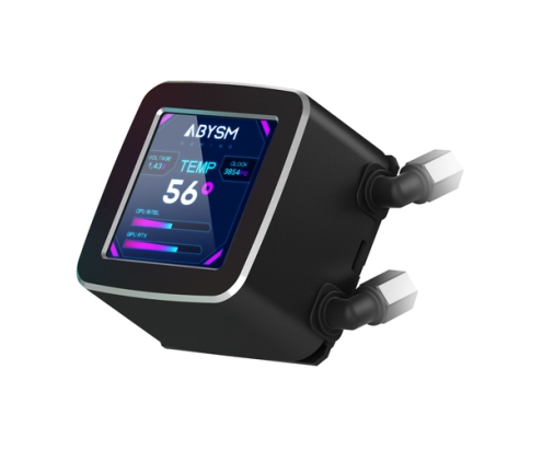 ABYSM Oceanic LCD 360 ARGB Procesador Sistema de refrigeración líquida todo en uno 12 cm Negro 1 pieza(s)