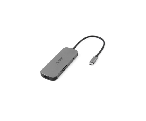 Acer 7in1 Type C Dongle Alámbrico USB 3.2 Gen 1 (3.1 Gen 1) Type-C Plata