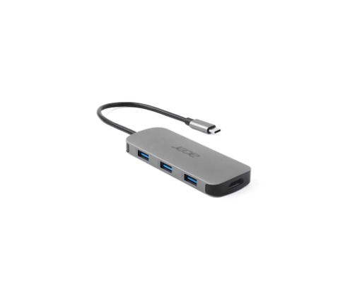 Acer 7in1 Type C Dongle Alámbrico USB 3.2 Gen 1 (3.1 Gen 1) Type-C Plata
