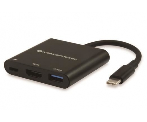 ADAPTADOR CONCEPTRONIC USB TIPO C MACHO A HDMI USB-C USB 3.0 HEMBRA NEGRO DONN01B