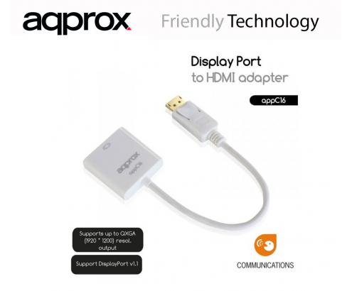 ADAPTADOR DISPLAY PORT A HDMI APPROX APPC16