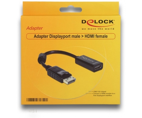 ADAPTADOR DISPLAYPORT M A HDMI H DELOCK 61849