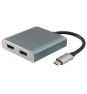 ADAPTADOR EQUIP USB-C MACHO A 2 HDMI HEMBRA 133464 