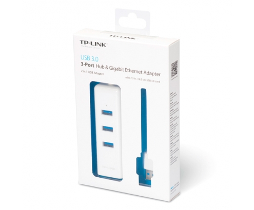 ADAPTADOR ETHERNET USB  3.0 TP-LINK UE330 DE USB3.0 A ETHERNET GIGABIT CON HUB 3P USB3.0