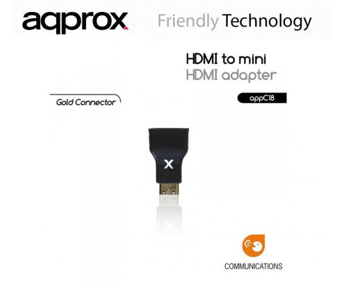 ADAPTADOR HDMI H A MINI HDMI M APPROX APPC18
