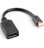 ADAPTADOR LANBERG MINI DISPLAYPORT 12CM NEGRO AD-0003-BK
