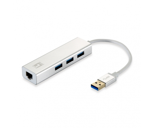 ADAPTADOR LEVEL ONE USB 3.0 GIGABIT ETHERNET RJ45 CON HUB USB 3.0 USB-0503 