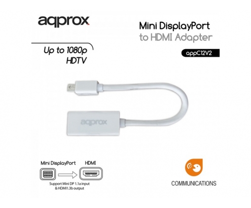 ADAPTADOR MINI DISPLAY PORT A HDMI APPROX APPC12V2