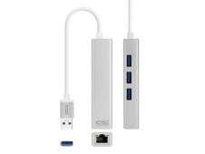 ADAPTADOR USB-C A ETHERNET GIGABIT NANOCABLE USB-C MACHO RJ45 HEMBRA 3...