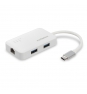 ADAPTADOR USB C M A 3 USB A H + ETHERNET RJ45 H EDIMAX BLANCO EU-4308