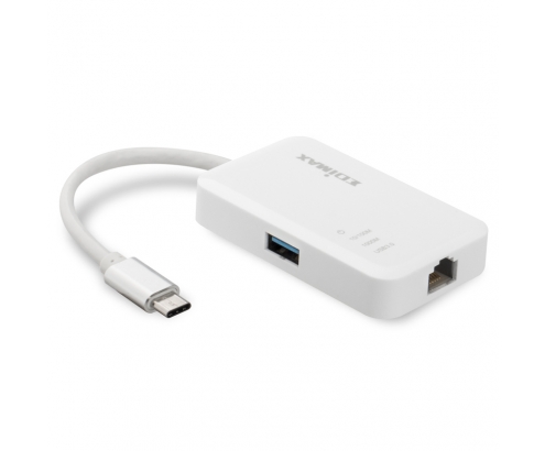 ADAPTADOR USB C M A 3 USB A H + ETHERNET RJ45 H EDIMAX BLANCO EU-4308