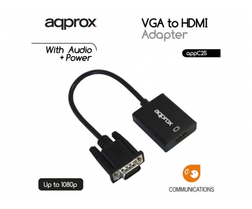 ADAPTADOR VGA A HDMI APPROX APPC25