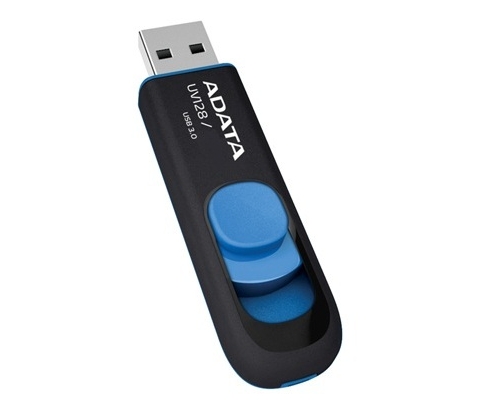 ADATA 64GB DashDrive UV128 unidad flash USB USB tipo A 3.2 Gen 1 (3.1 Gen 1) Negro, Azul