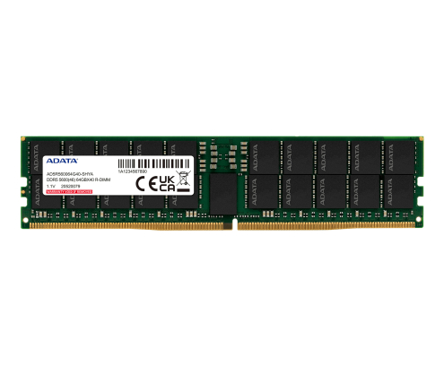 ADATA AD5R560064G40-SHYA módulo de memoria 64 GB 1 x 64 GB DDR5 5600 MT/s 288-pin DIMM ECC