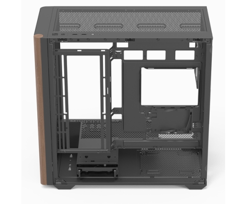 Aerocool D301A Mini Tower Negro, Madera