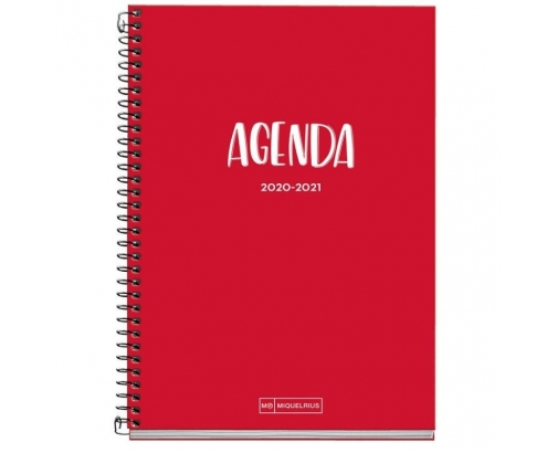 AGENDA ESCOLAR MIQUEL RIUS SCHOOL PLUS ROJO SEPT 20 AGOSTO 21 ENCUADERNACI͓N ESPIRAL 26105