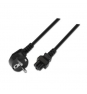 AISENS A132-0172 cable de transmisión Negro 1,5 m CEE7/7 C5 acoplador