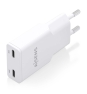 AISENS ASCH-30W2P048-W cargador de dispositivo móvil Cámara digital, MP3, MP4, Teléfono móvil, Navegante, Portátil, Consola de juegos portátil, 