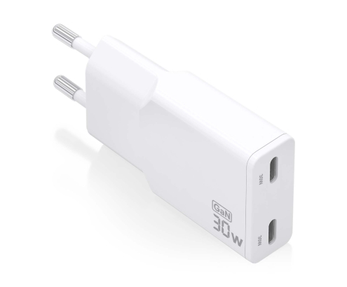 AISENS ASCH-30W2P048-W cargador de dispositivo móvil Cámara digital, MP3, MP4, Teléfono móvil, Navegante, Portátil, Consola de juegos portátil, 