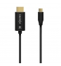 AISENS Cable Conversor Aluminio USB-C A HDMI 2.1 8k@60Hz, USB-C/M-HDMI/M, Negro, 1.0m