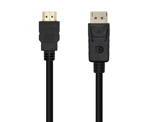 AISENS Cable Conversor DisplayPort A HDMI, DP/M-HDMI/M, Negro, 3.0m