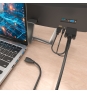 AISENS Cable Conversor HDMI a SVGA+Audio, HDMI A/M-SVGA/M+Jack 3.5/M+USB-A/M, Negro, 1.5m