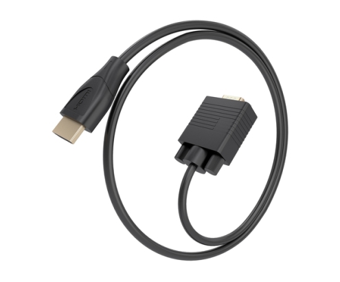 AISENS Cable Conversor HDMI a SVGA, HDMI A/M-SVGA/M, Negro, 1.0m