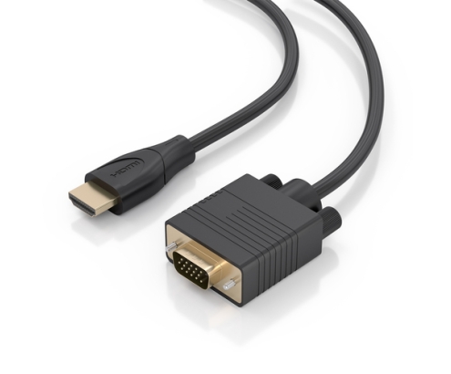 AISENS Cable Conversor HDMI a SVGA, HDMI A/M-SVGA/M, Negro, 1.0m