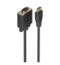AISENS Cable Conversor HDMI a SVGA, HDMI A/M-SVGA/M, Negro, 1.5m