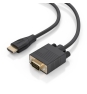 AISENS Cable Conversor HDMI a SVGA, HDMI A/M-SVGA/M, Negro, 1.5m