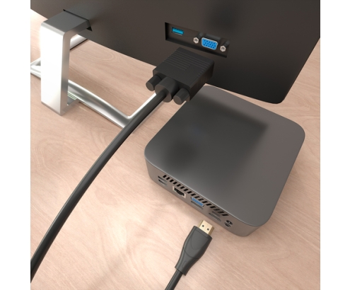 AISENS Cable Conversor HDMI a SVGA, HDMI A/M-SVGA/M, Negro, 1.5m