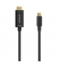 AISENS Cable Conversor USB-C A HDMI 4K@30Hz, USB-C/M-HDMI/M, Negro, 0.8M