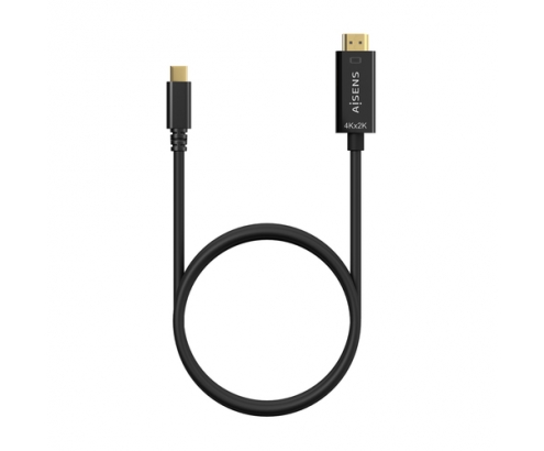 AISENS Cable Conversor USB-C A HDMI 4K@30Hz, USB-C/M-HDMI/M, Negro, 0.8M