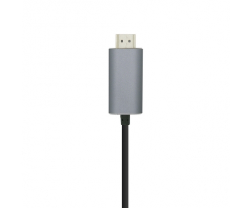 AISENS Cable conversor USB-C a HDMI 4K@60HZ, USB-C/M-HDMI/M, Negro, 1.8m