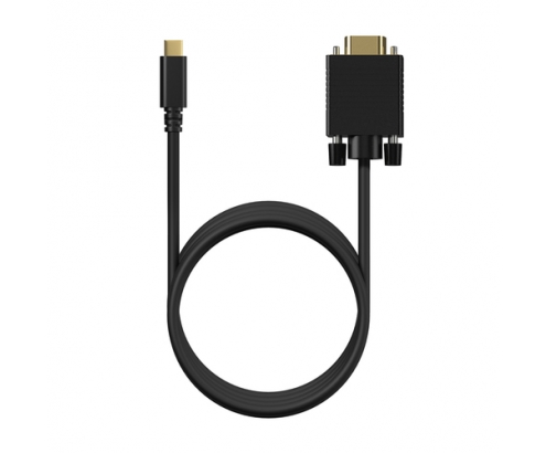 AISENS Cable Conversor USB-C a VGA, USB-C/M-HDB15/M, Negro, 1.8M