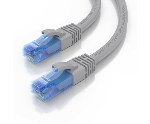 AISENS Cable De Red Latiguillo RJ45 Cat.6 UTP AWG26 CCA, Gris, 0.5 m