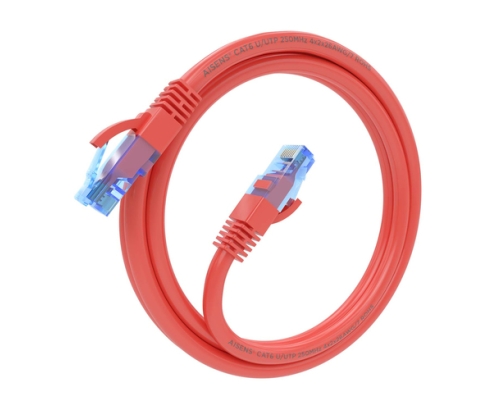 AISENS Cable De Red Latiguillo RJ45 Cat.6 UTP AWG26 CCA, Rojo, 1.0 m