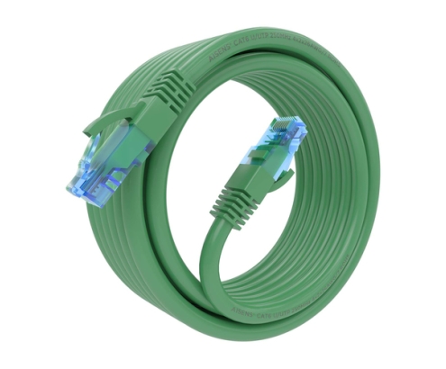 AISENS Cable De Red Latiguillo RJ45 Cat.6 UTP AWG26 CCA, Verde, 5.0 m