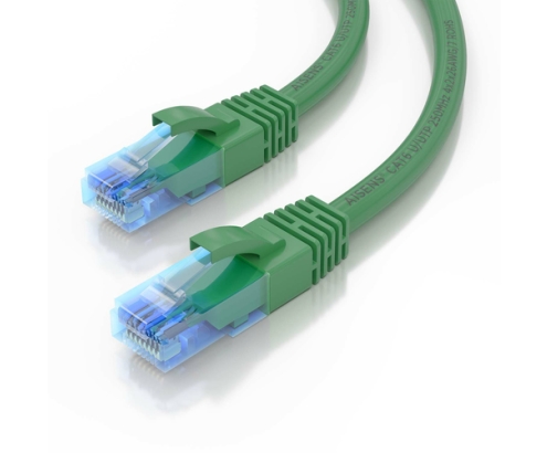 AISENS Cable De Red Latiguillo RJ45 Cat.6 UTP AWG26 CCA, Verde, 5.0 m