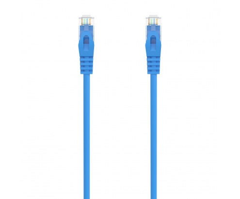 AISENS Cable de Red Latiguillo RJ45 LSZH Cat.6A 500 Mhz UTP AWG24, Azul, 0.5M