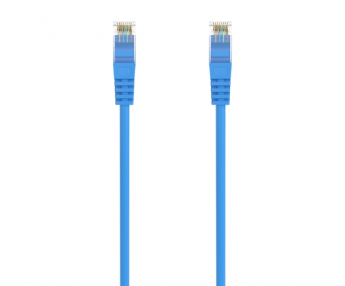 AISENS Cable de Red Latiguillo RJ45 LSZH Cat.6A 500 Mhz UTP AWG24, Azul, 1.0M